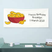 Aardappelchipafbeelding cartoon spandoek (Beurs)