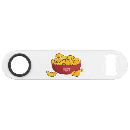 Aardappelchipafbeelding cartoon speed flessenopener (Voorkant (Horizontaal))