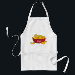 Aardappelchipafbeelding cartoon standaard schort<br><div class="desc">Aardappelchipafbeelding cartoon</div>