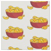 Aardappelchipafbeelding cartoon stof (Close Up)