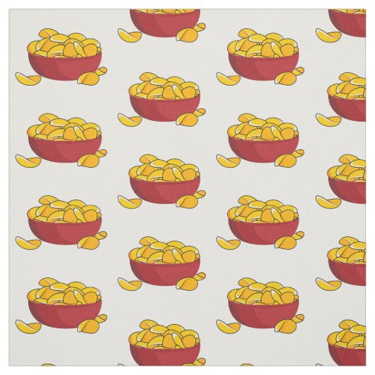 Aardappelchipafbeelding cartoon stof (Swatch)