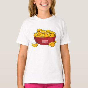 Aardappelchipafbeelding cartoon t-shirt