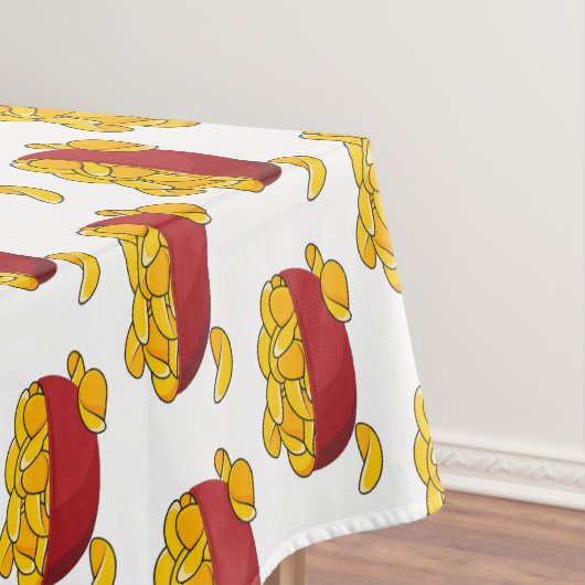 Aardappelchipafbeelding cartoon tafelkleed (Voorbeeld)