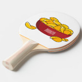 Aardappelchipafbeelding cartoon tafeltennisbatje (Voorkant Gekanteld)