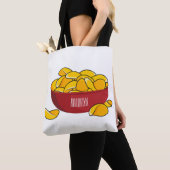Aardappelchipafbeelding cartoon tote bag (Dichtbij)