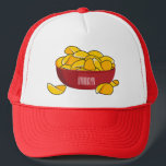 Aardappelchipafbeelding cartoon trucker pet<br><div class="desc">Aardappelchipafbeelding cartoon</div>