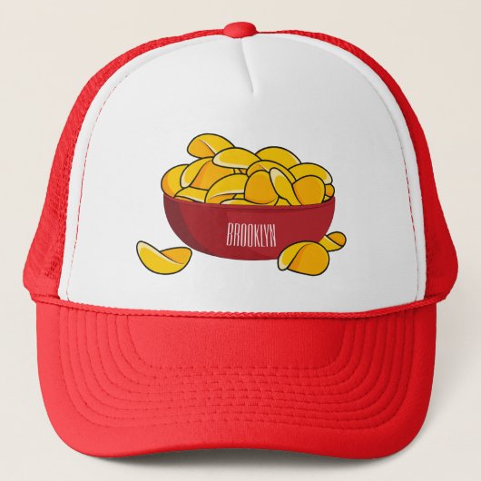 Aardappelchipafbeelding cartoon trucker pet (Voorkant)