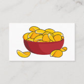 Aardappelchipafbeelding cartoon visitekaartje (Achterkant)