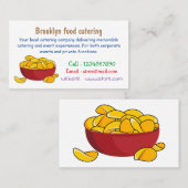 Aardappelchipafbeelding cartoon visitekaartje (Voorkant / Achterkant)