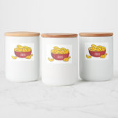 Aardappelchipafbeelding cartoon voedselcontainer etiket (Flessen)