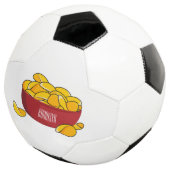 Aardappelchipafbeelding cartoon voetbal (Drie kwart)