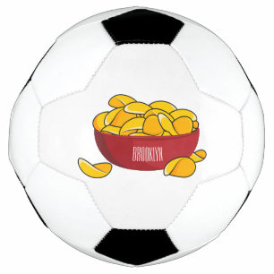 Aardappelchipafbeelding cartoon voetbal