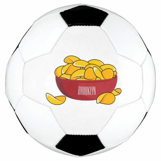 Aardappelchipafbeelding cartoon voetbal (Voorkant)