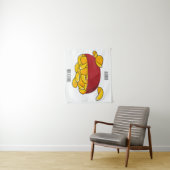 Aardappelchipafbeelding cartoon wandkleed (In situ)