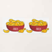 Aardappelchipafbeelding cartoon yogamat (Achterkant (horizontaal))