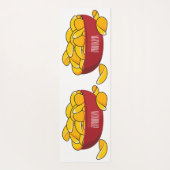 Aardappelchipafbeelding cartoon yogamat (Achterkant)