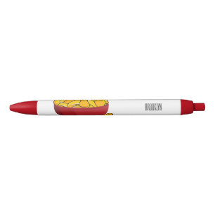 Aardappelchipafbeelding cartoon zwarte inkt pen