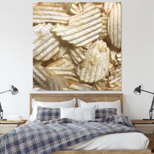 Aardappelchips Canvas Afdruk (Insitu (Slaapkamer))