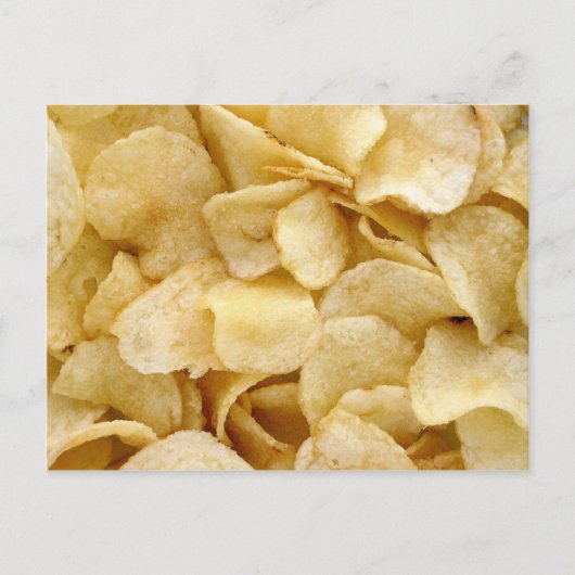 Aardappelchips junk food giften briefkaart (Voorkant)
