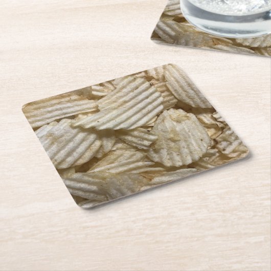 Aardappelchips Kartonnen Onderzetters (Schuin)