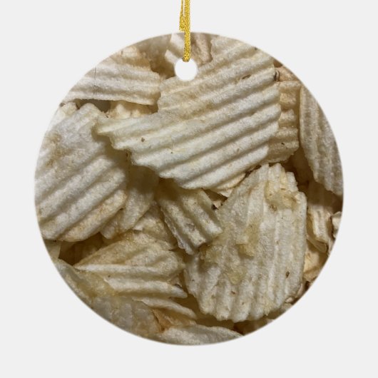Aardappelchips Keramisch Ornament (Achterkant)