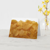Aardappelchips op witte achtergrond, DFF-afbeeldin Kaart (Gele Bloem)