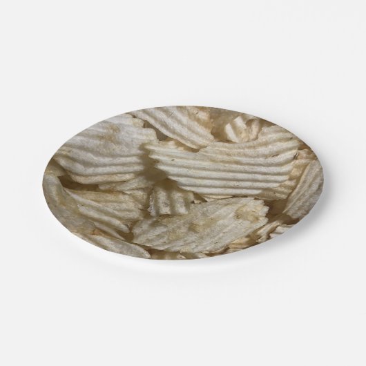 Aardappelchips Papieren Bordje (Gekanteld)