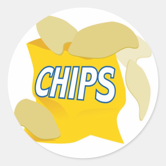 aardappelchips ronde sticker (Voorkant)