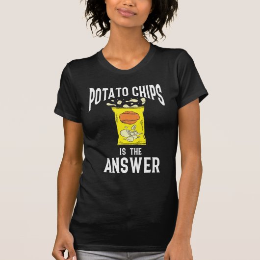 Aardappelchips Snack Fast Food potato T-shirt (Voorkant)