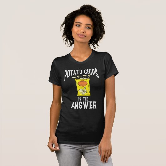 Aardappelchips Snack Fast Food potato T-shirt (Voorkant volledig)