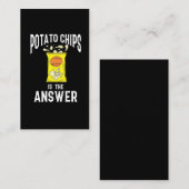 Aardappelchips Snack Fast Food potato Visitekaartje (Voorkant / Achterkant)