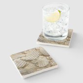 Aardappelchips Stenen Onderzetter (Zijkant)