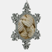 Aardappelchips Tin Sneeuwvlok Ornament (Links)