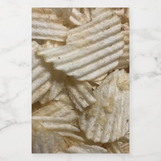 Aardappelchips Voedselcontainer Etiket (Enkel label)