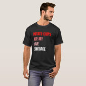 Aardappelchips zijn mijn liefdestaal Grappig T-shirt (Voorkant volledig)