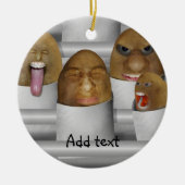 Aardappelen aan de lijn keramisch ornament (Voorkant)