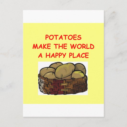 aardappelen briefkaart (Voorkant)