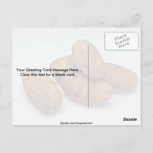 Aardappelen Briefkaart (Achterkant)