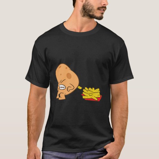 Aardappelen en Franse groente T-shirt (Voorkant)