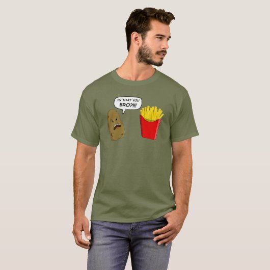 aardappelen en friet t-shirt (Voorkant volledig)