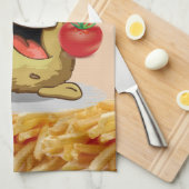 Aardappelen, Franse groeven, Ketchup, keukenhanddo Theedoek (Quarter Fold)