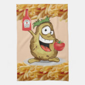 Aardappelen, Franse groeven, Ketchup, keukenhanddo Theedoek (Verticaal)