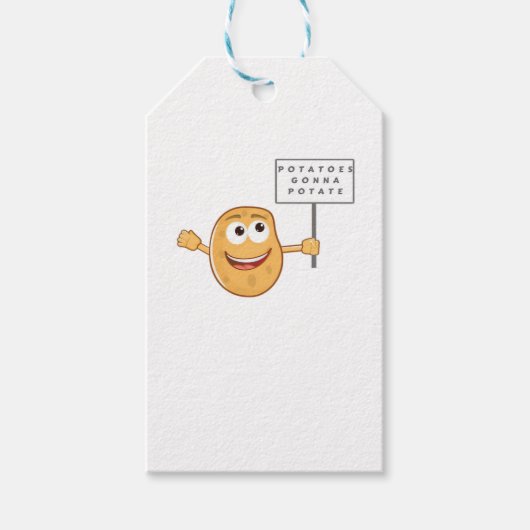Aardappelen Gonna Potate (Vegetable Potato Pun) Kl Cadeaulabel (Voorkant)
