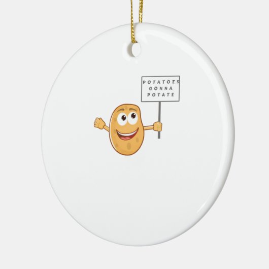 Aardappelen Gonna Potate (Vegetable Potato Pun) Kl Keramisch Ornament (Links)