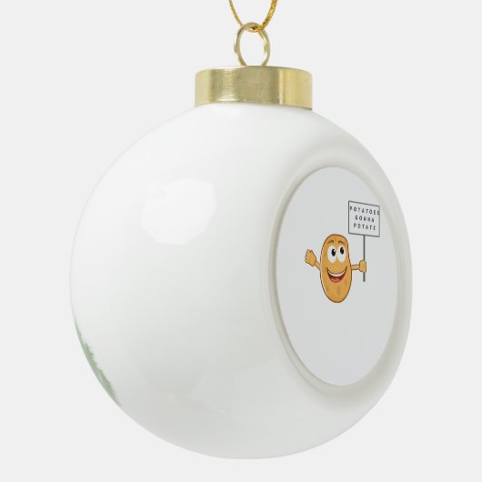 Aardappelen Gonna Potate (Vegetable Potato Pun) Kl Keramische Bal Ornament (Links)