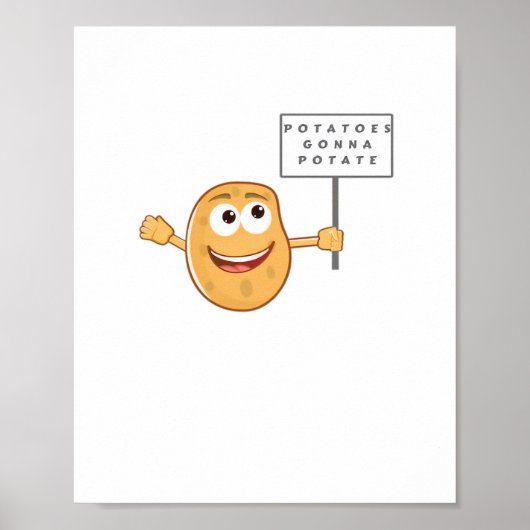Aardappelen Gonna Potate (Vegetable Potato Pun) Kl Poster (Voorkant)