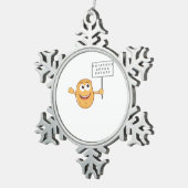 Aardappelen Gonna Potate (Vegetable Potato Pun) Kl Tin Sneeuwvlok Ornament (Rechts)
