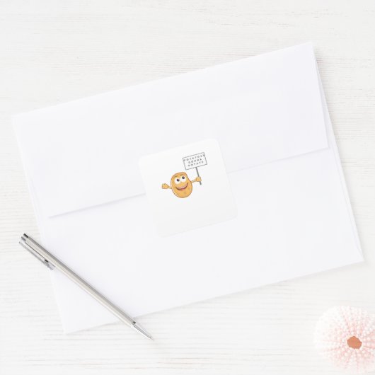 Aardappelen Gonna Potate (Vegetable Potato Pun) Kl Vierkante Sticker (Envelop)