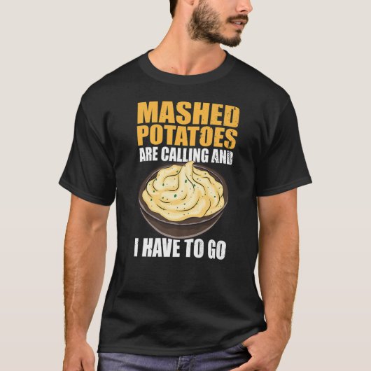 Aardappelen in de vorm van een mashaas roepen en i t-shirt (Voorkant)
