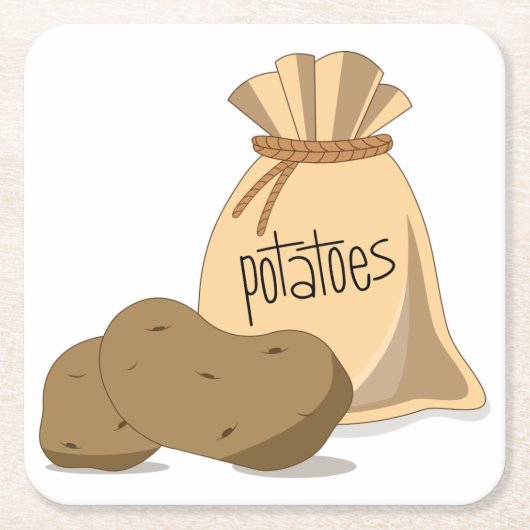 Aardappelen Kartonnen Onderzetters (Voorkant)